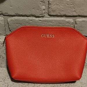 GUESS Vibrant Orange Pebbled Pouch